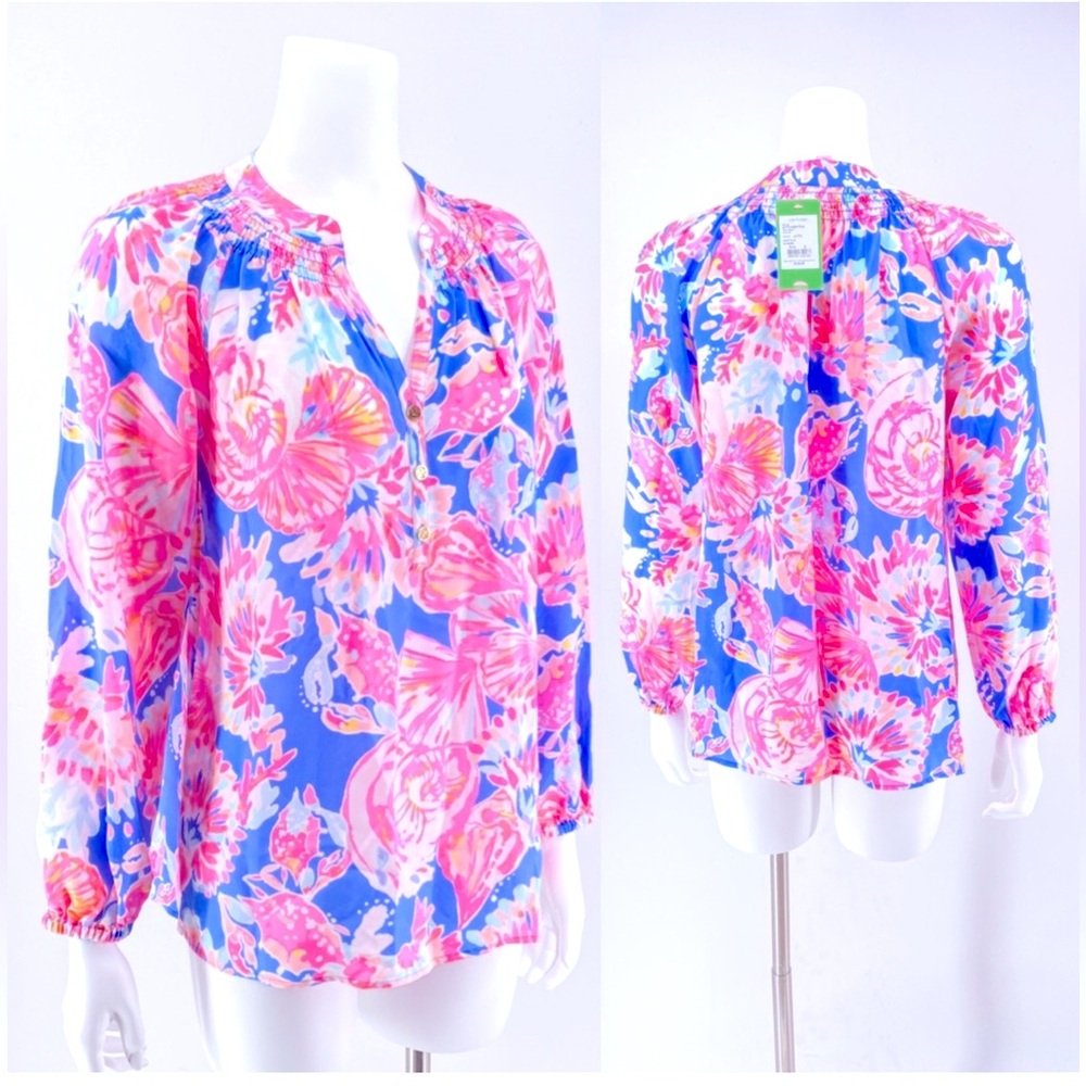 Lilly Pulitzer NWT Elsa Top Bay Dreamin Size XS, XXS - Picture 3 of 3